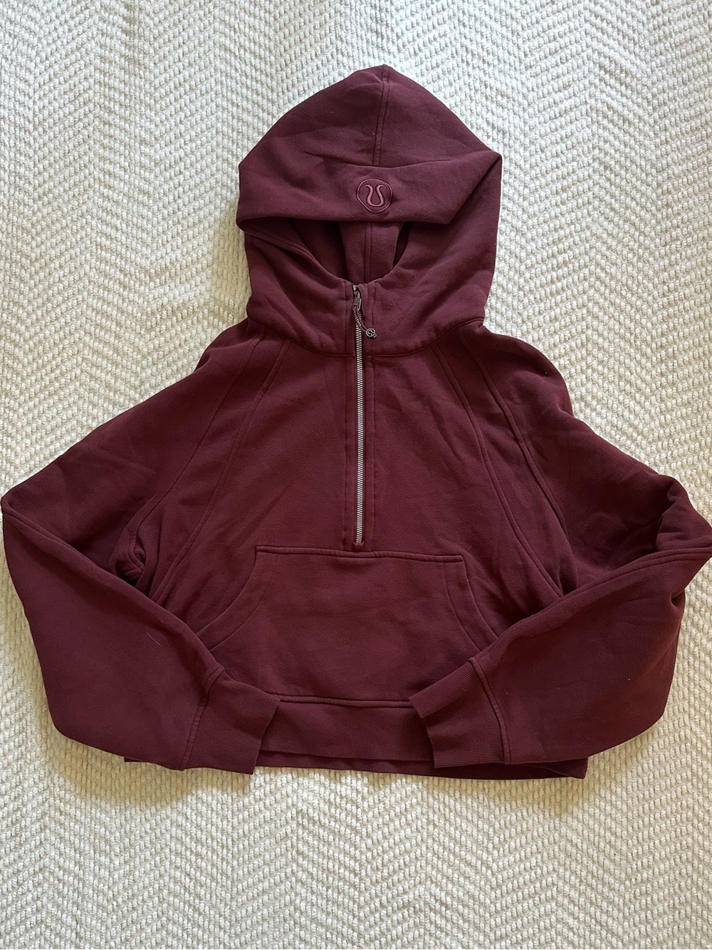 Lululemon Scuba Oversized Half-Zip Hoodie Red Merlot M/L